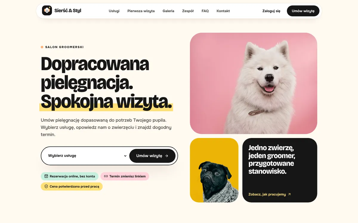 Strona główna salonu Sierść & Styl